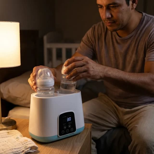 Coloca los teteros con agua